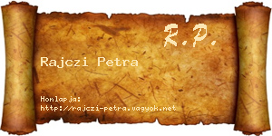 Rajczi Petra névjegykártya